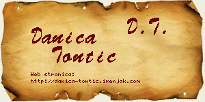 Danica Tontić vizit kartica